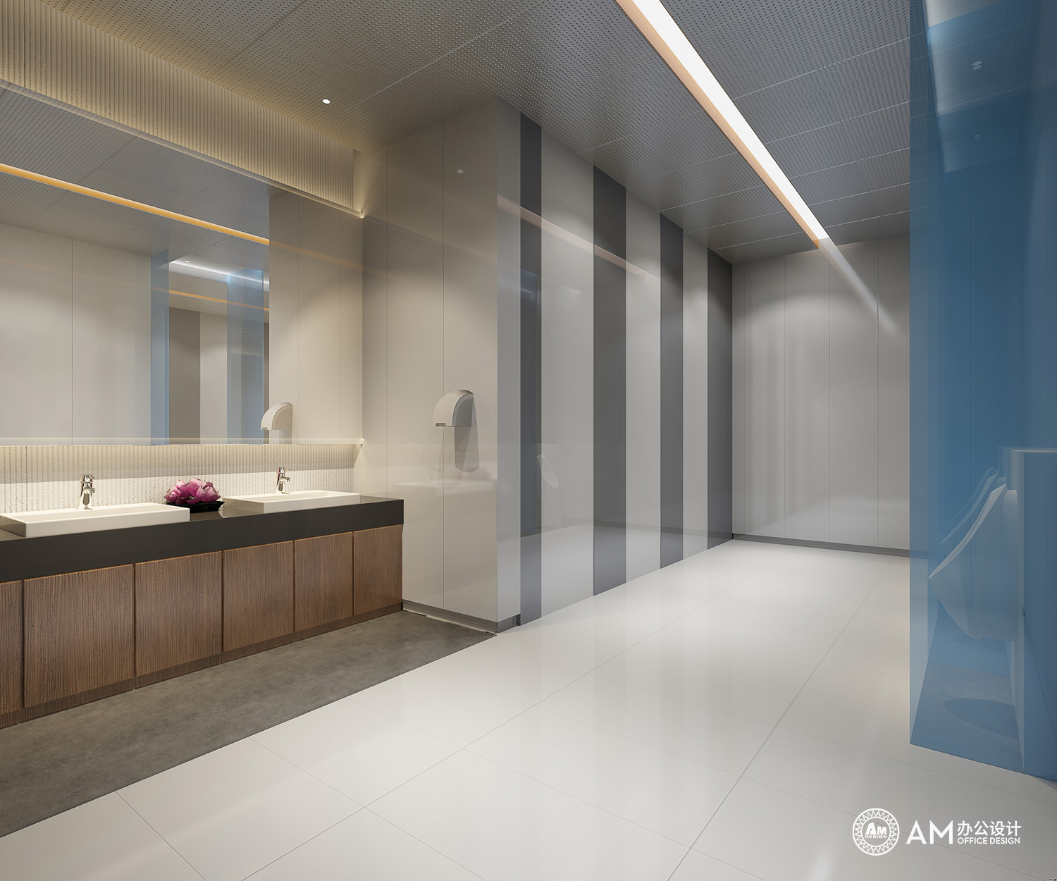 AM设计 | 新城热力办公楼卫生间设计