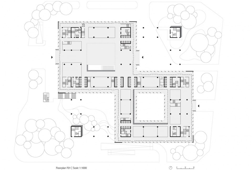 集团总部大厦设计一层平面图